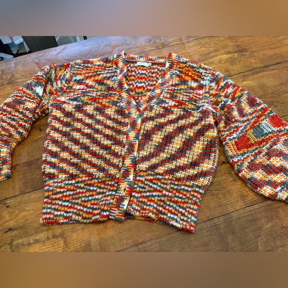 Lush Sweaters - Multicolor Knit Cardigan
